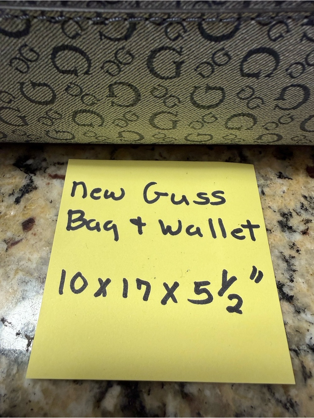 GUESS Light Gray Tote with Black Logo and Gold Hardware @ Wallet - Picture 9 of 9